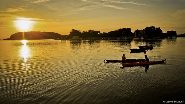 Randonnée couché de soleil.